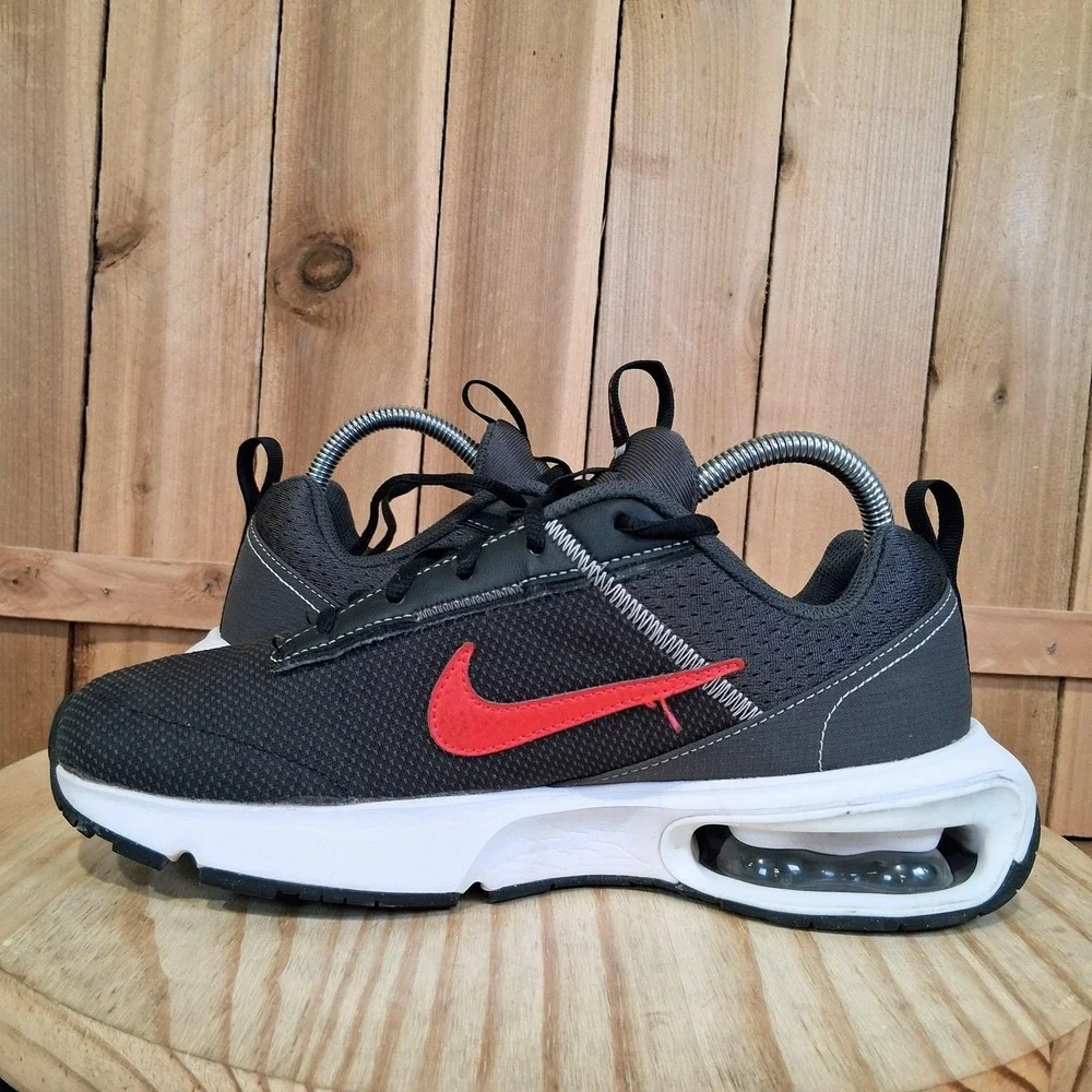 Nike Air Max INTRLK Lire Shoes Youth 6.5Y Black‎ Red Kids Running Sneakers H939